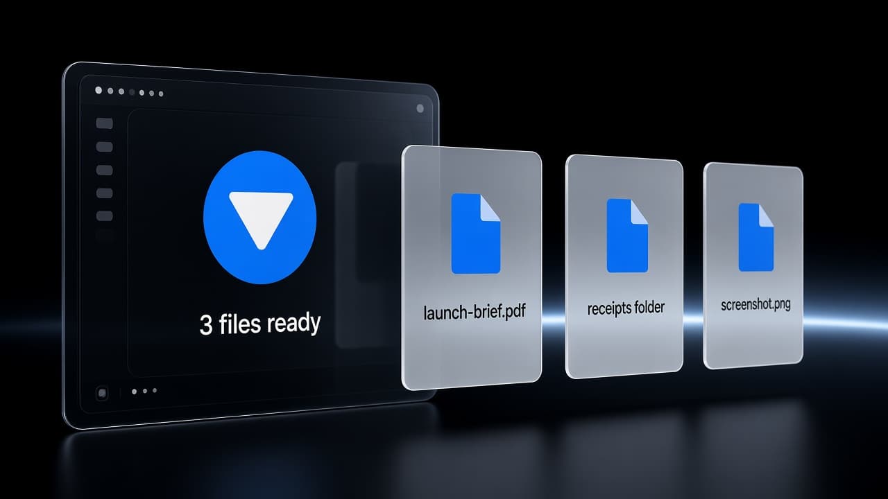 Files ready on this computer while other work continues in the cloud.